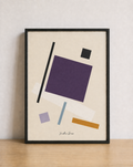 Abstract geometric art on wooden table (2)
