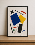 Abstract geometric art on wood surface