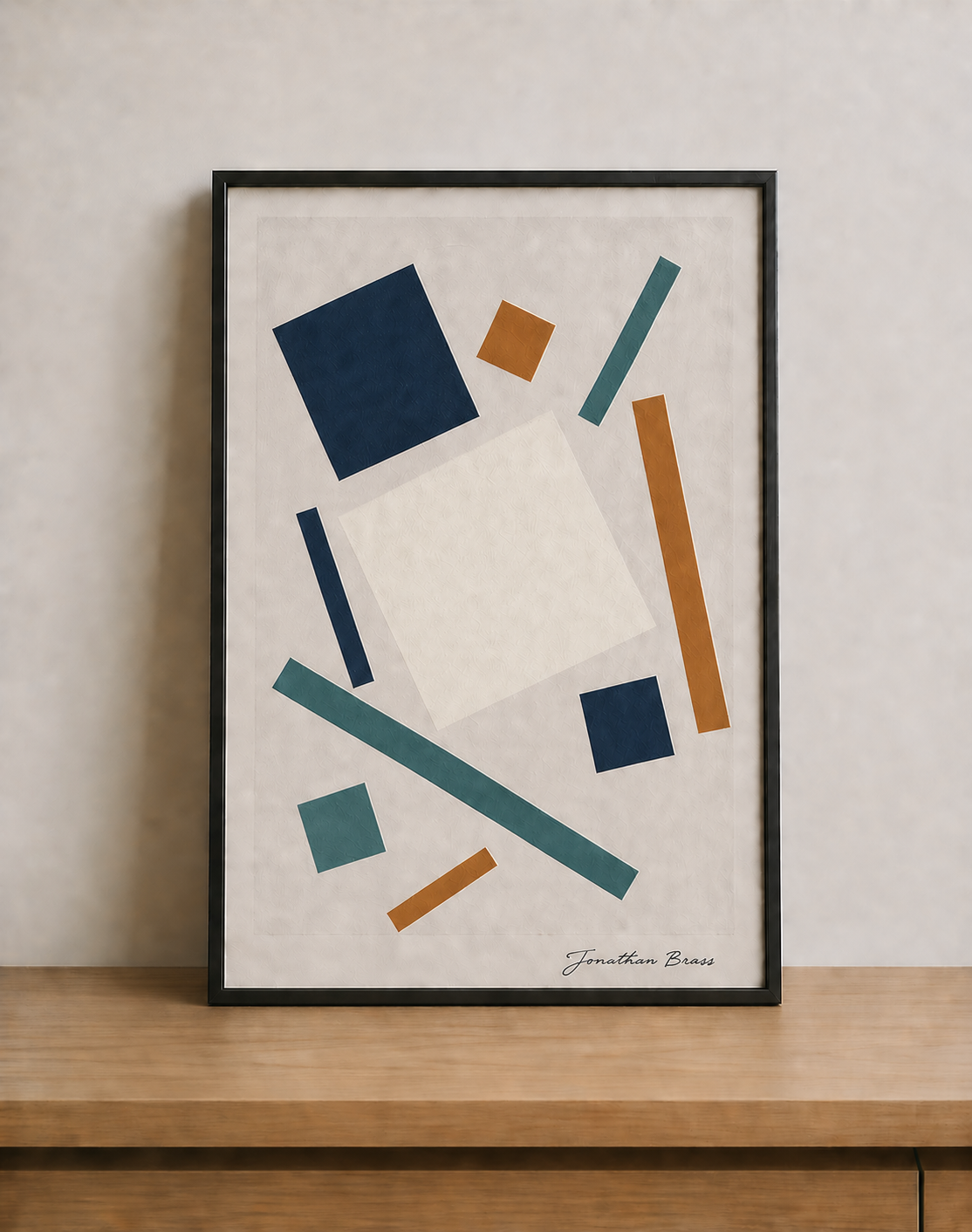 Abstract geometry with warm tones