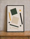 Minimalist geometric art on tabletop (2)