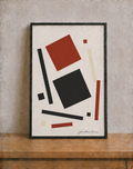 Minimalist geometric art on tabletop (3)